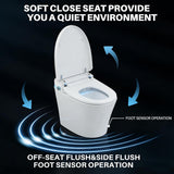 WinZo Smart Toilet With Bidet, One-Piece Elongated, Auto Open/Close & Flush, Heated Seat, Front & Rear Wash