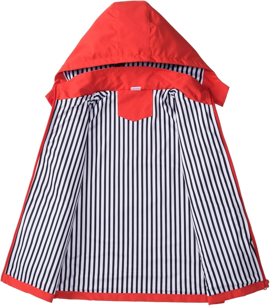Waterproof Hooded Jacket for Boys Girls,Kids Raincoats Outdoor Windbreaker Dinosaur Rain Jacket