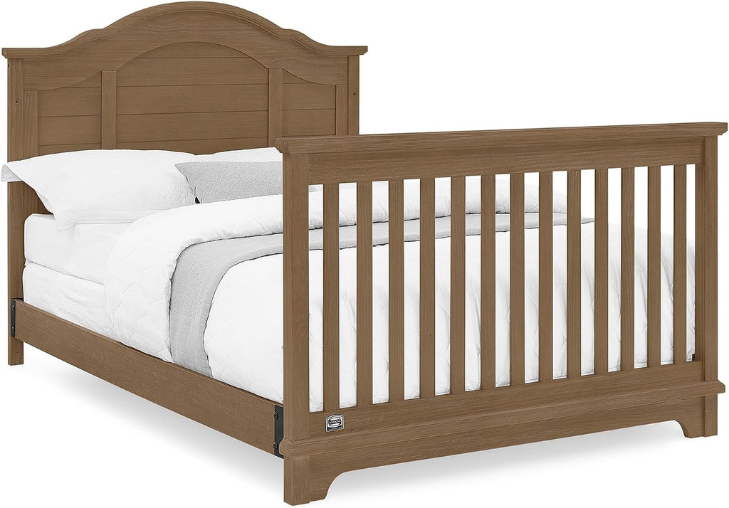 Simmons Kids Asher 6-in-1 Convertible Crib with Toddler Rail, Aged Oak