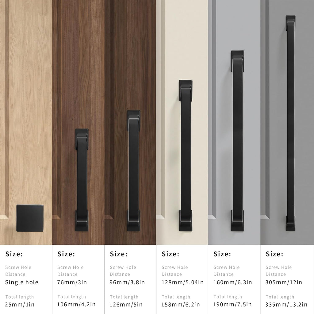 Appliance Handle Pull | Matte Black | 12 in (305 mm) Center-to-Center Drawer Pull | 1 Pack| Kitchen and Bathroom