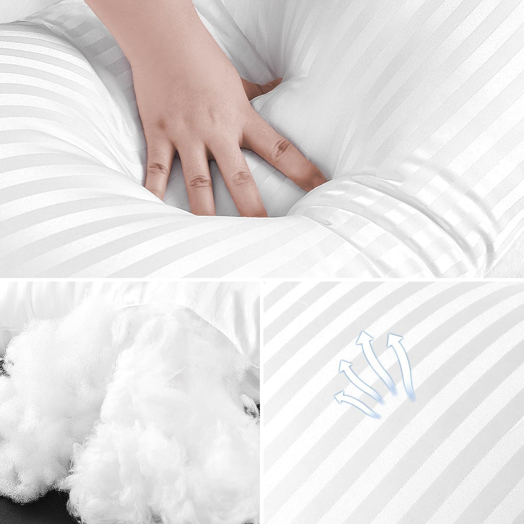 Throw Pillow Inserts, Machine Washable Pillows,Premium Polyester Fiber Fill for Sofa Bed & Decorative Cushions - Set of 2