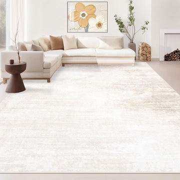 Area Rugs Living Room: Washable Rug Modern Abstract Large Rugs Soft Non Slip Neutral Rug Stain Resistant Indoor