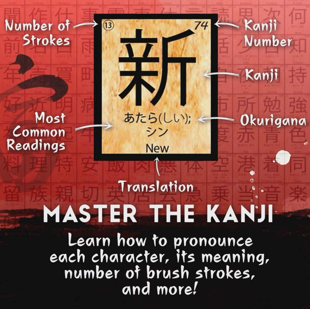 Japanese Language Learning Poster (24"x36") - Learn over 300 Characters of the Japanese Alphabet, Large Matte