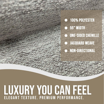 Fabrics Whisper OATMILK 1 Yard - Water Cleanable Stain Resistant, 100% Polyester, Alta Finish, 55" Width
