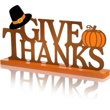 Happy Thanksgiving Table Sign Give Thanks Fall Decor