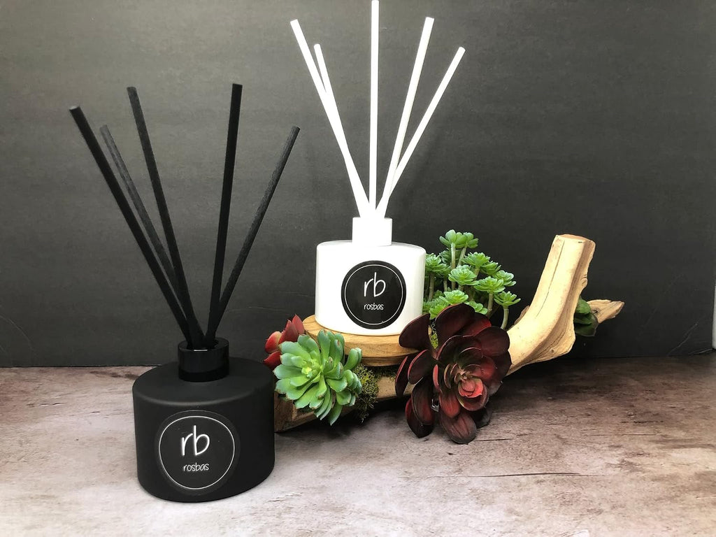 Black Sea Reed Diffuser Set - Black Glass Bottle - 6 fl oz with Elegant Gift Box - High Performance Fiber Reeds