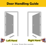 Prehung Door, 6-Panel Hollow Core Door Slab with Door Jamb Hardware Kit & Black Door Lever, 24" x 80" Interior Door