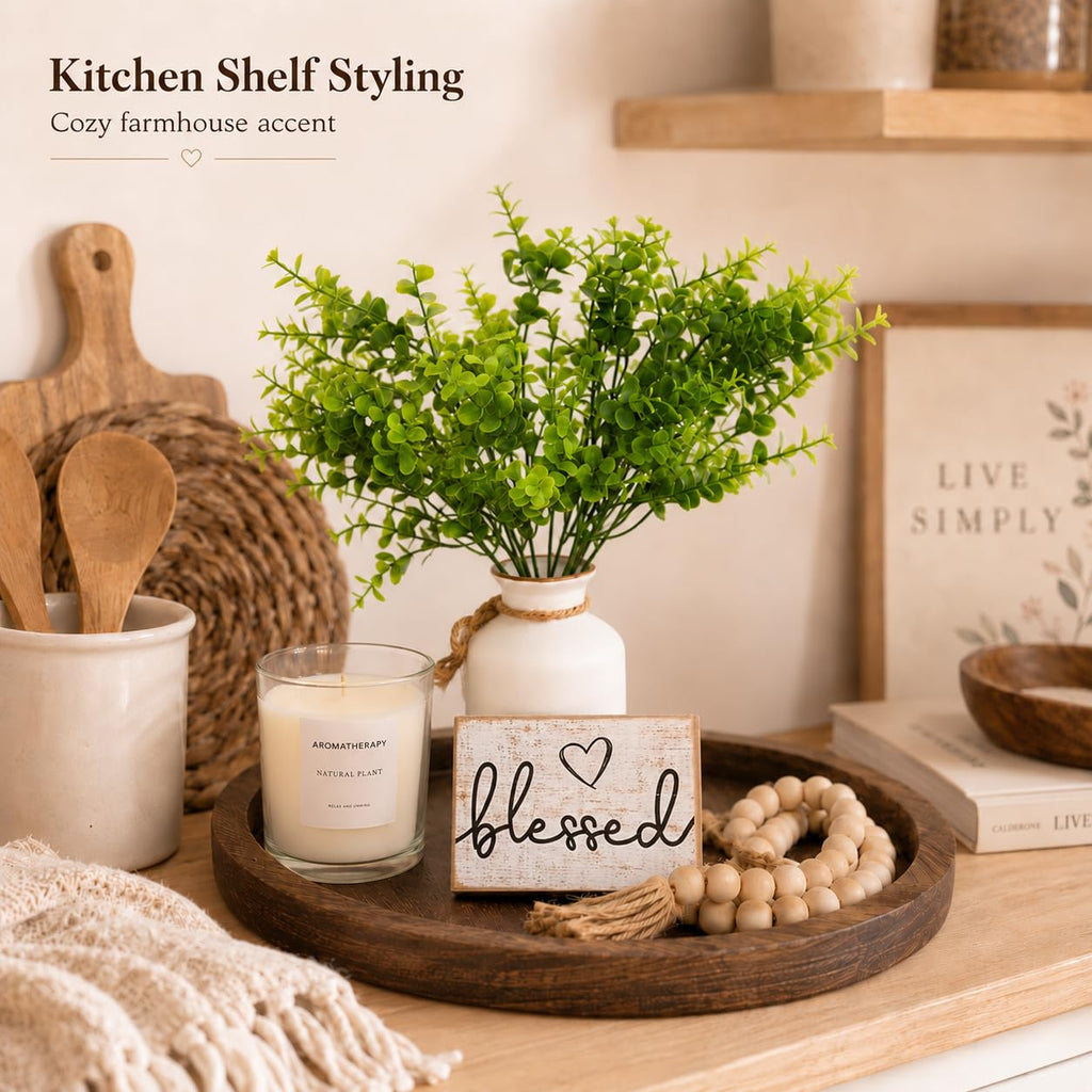 Coffee Table Decor Set, 6-Piece Farmhouse Dining Table Centerpiece