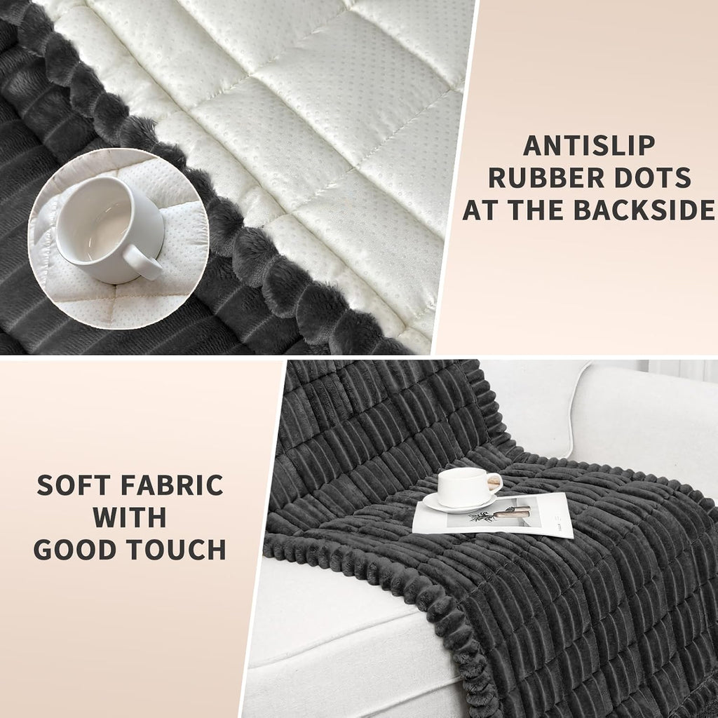 Non-Slip Flannel Couch Cover for Dogs Sofa Protector for Pets
