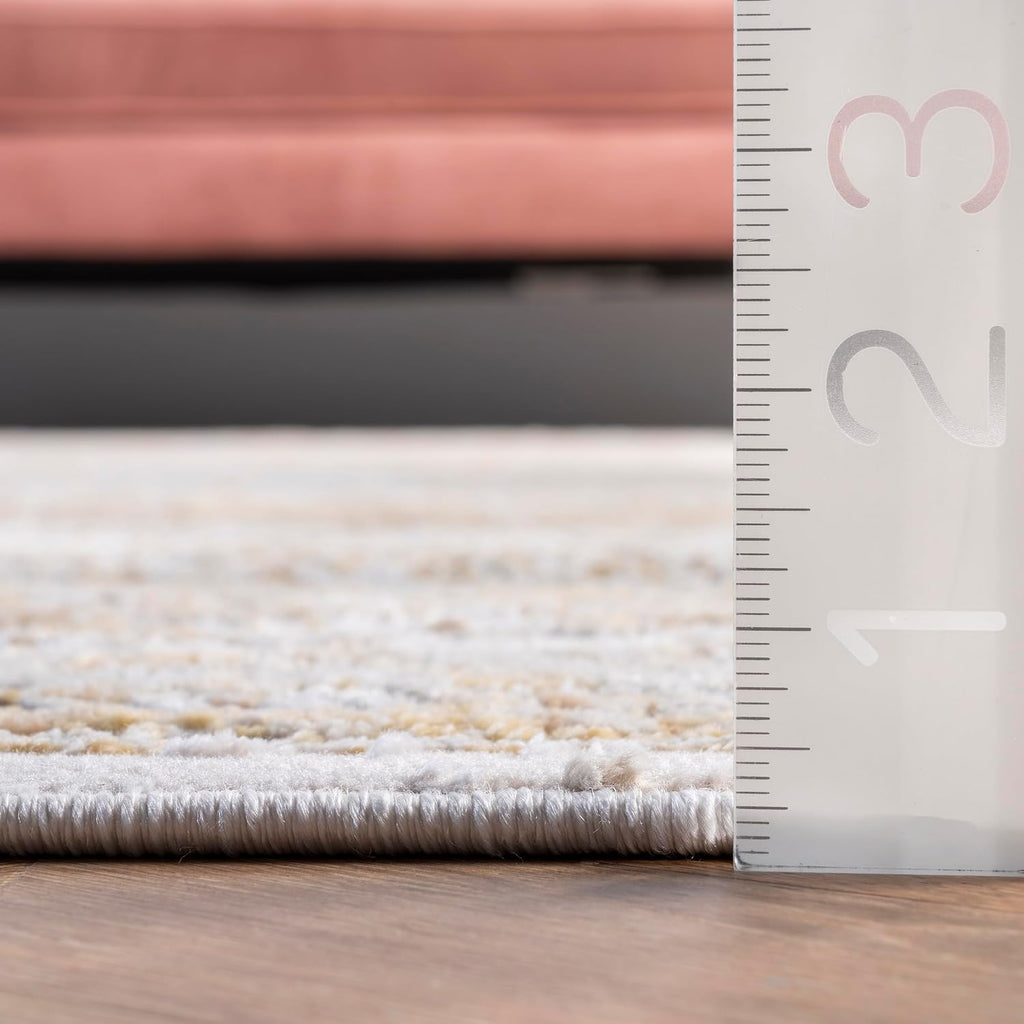 Madisson Gold Medallion Power Loomed Area Rug