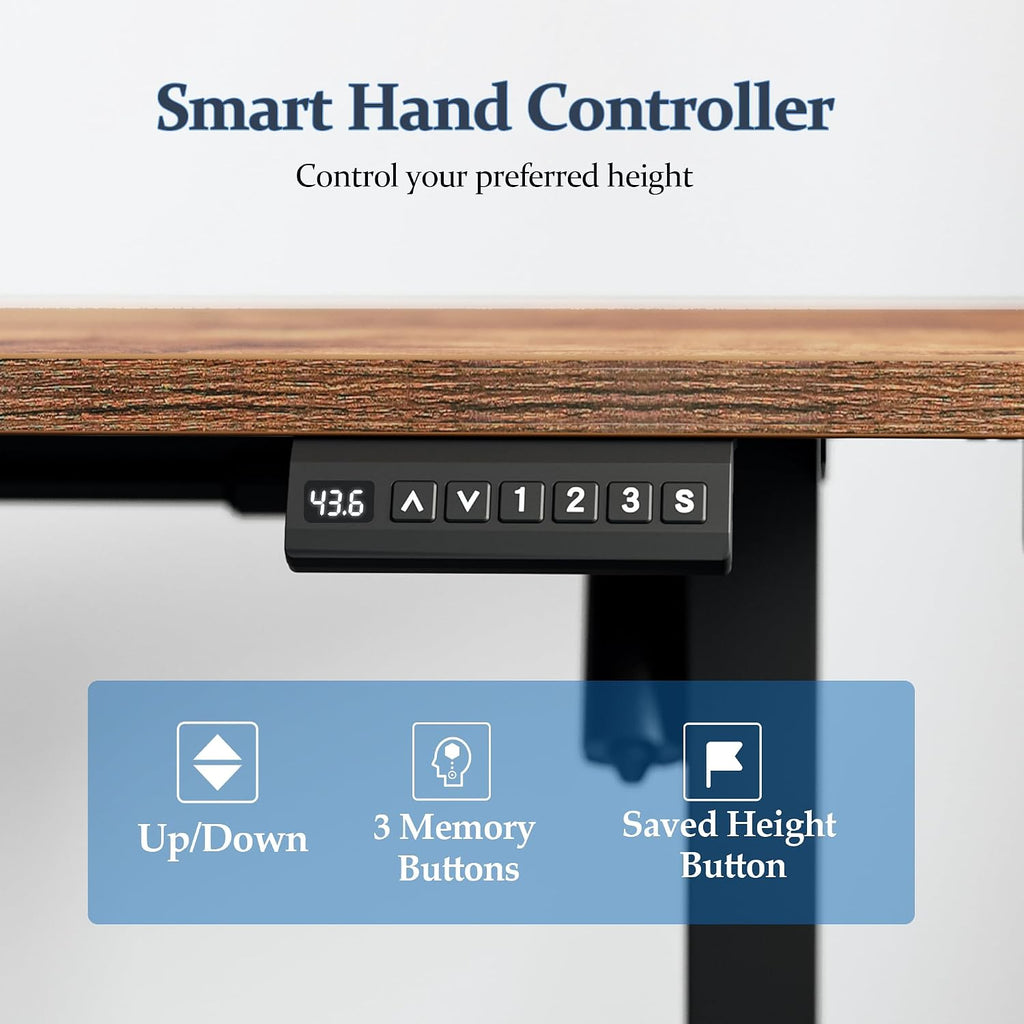 L Shaped Standing Desk 63 x 55 Inch, Electric Height Adjustable Corner Desk Workstation, Ergonomic Sit Stand Computer