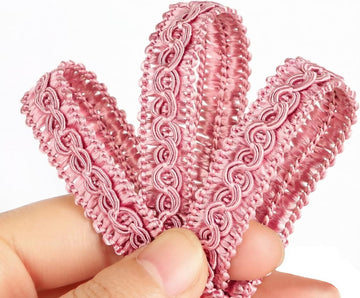 Handmade Basic Trim,0.59" Diameter Gimp Braid-Pink - 13 Yard