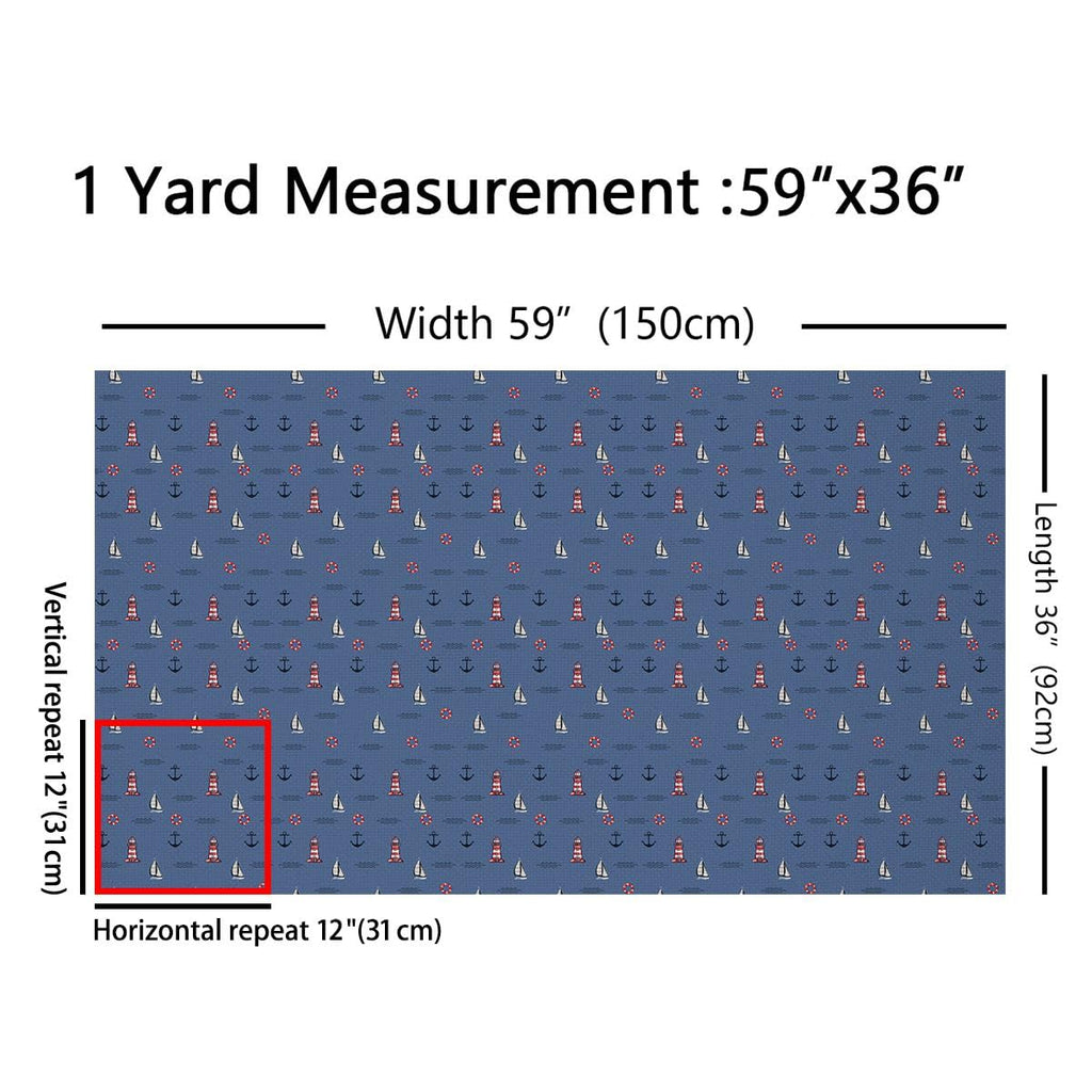 Upholstery Nautical Fabric By The Yard Decorative Soft
