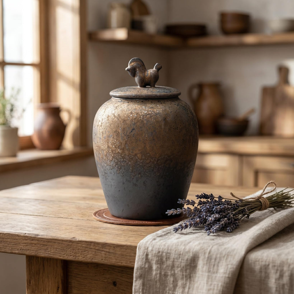 Ceramic Tea Leaf Storage Jar with Airtight Lid Small Japanese Style Tea Canister for Storage and Food Organization