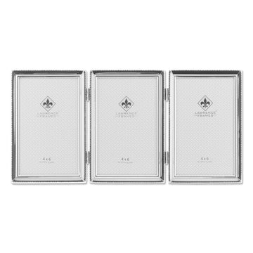 Bead Border Design, 4x6 Triple, Silver