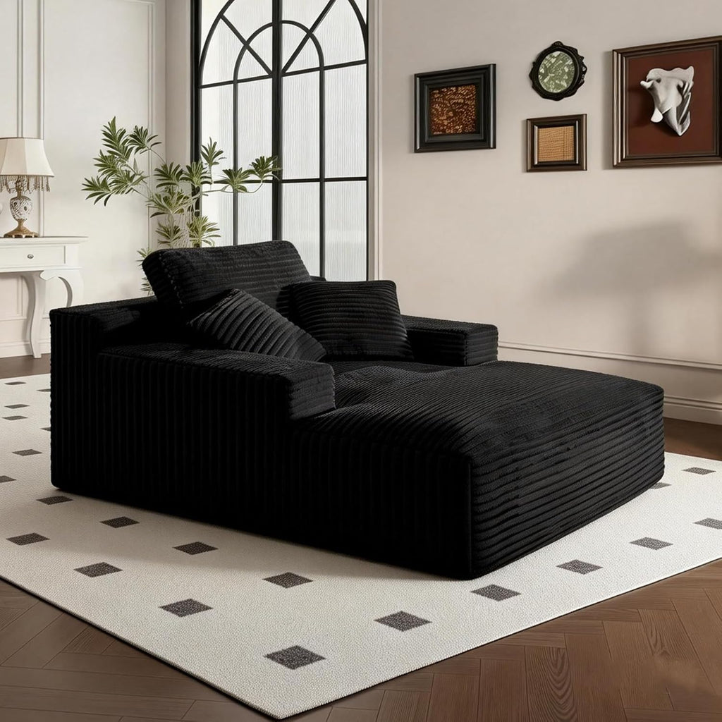 68" Oversized Boneless Chaise Lounge Chair, Cloud Reading Sofa | Oversized Comfort, Boneless Design, High-Density