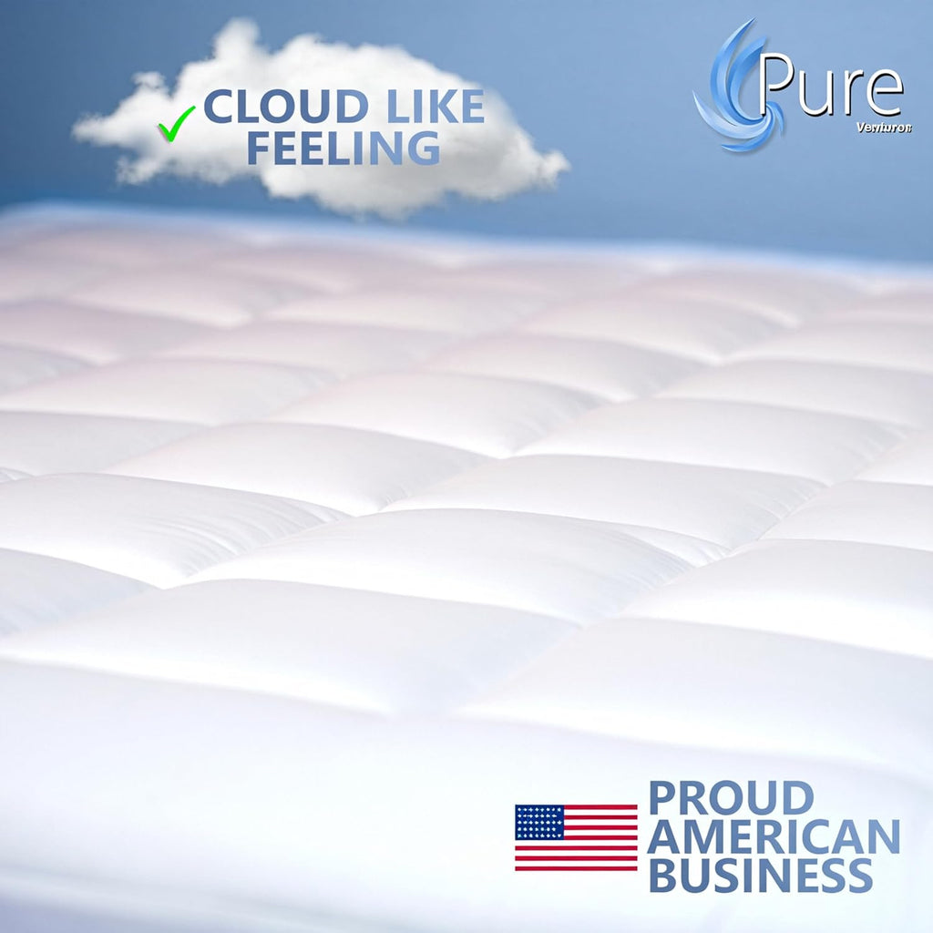 Queen Mattress Topper and Pad Cover Extra Thick Luxury Down Alternative Pillow Top Cooling Bed Topper Ultra Plush and