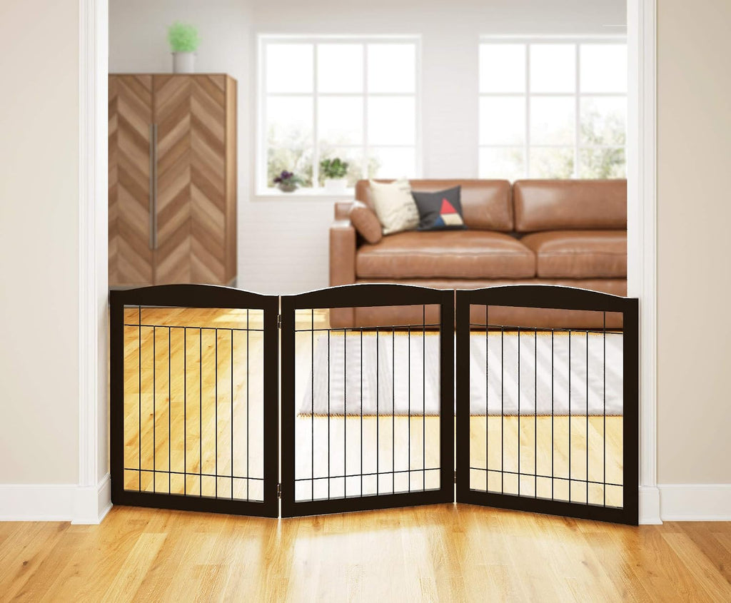 Extra Wide Foldable Dog gate for Doorway, Indoor, 72" Wide, 30" H