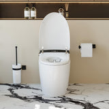 Smart Toilet with Bidet, One-Piece Design, Heated Seat & Auto Open/Close Lid, Foot Sensing & Automatic Flush