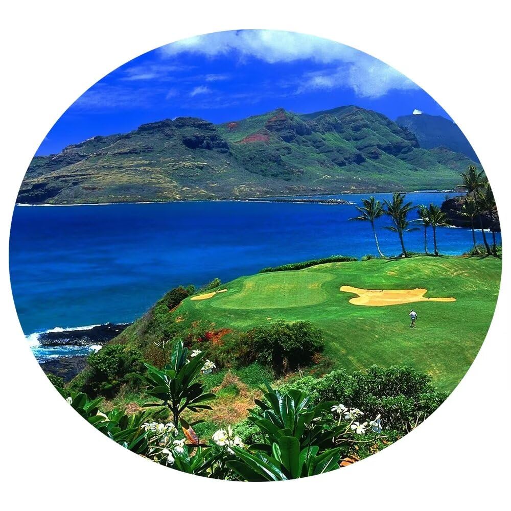 Lagoons Golf Course Wall Art Bedroom Bathroom Home Decoration Hawaii Ocean Golf Course Picture Poster Canvas Prints