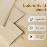 36in x 84in Sliding Barn Door with 6.6ft Barn Door Hardware Kit Included, Unfinished Solid Spruce Wo