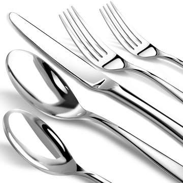 Silverware Set for 12, Heavy Duty Stainless Steel Silverware Set, 60 Piece