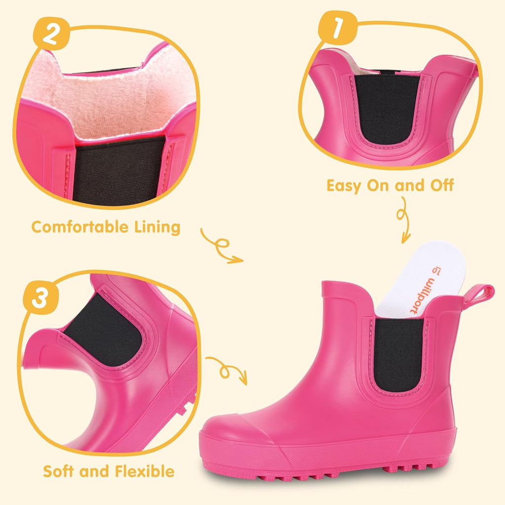 Kids Waterproof Chelsea Rain Boots