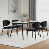 Black Dining Chairs Set of 2 Velvet Upholstered Dining Room Chairs Wide Seat Filled with 58D Memory Foam Modern