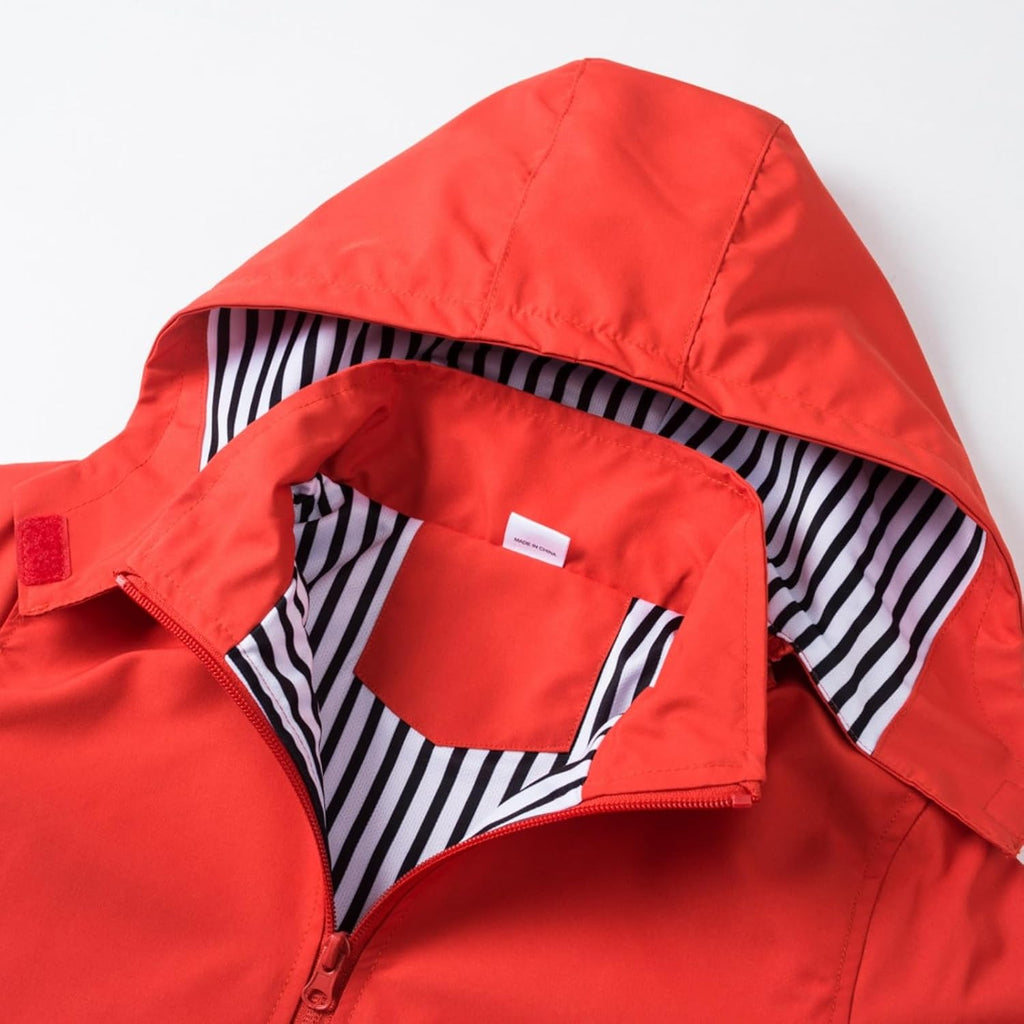 Waterproof Hooded Jacket for Boys Girls,Kids Raincoats Outdoor Windbreaker Dinosaur Rain Jacket