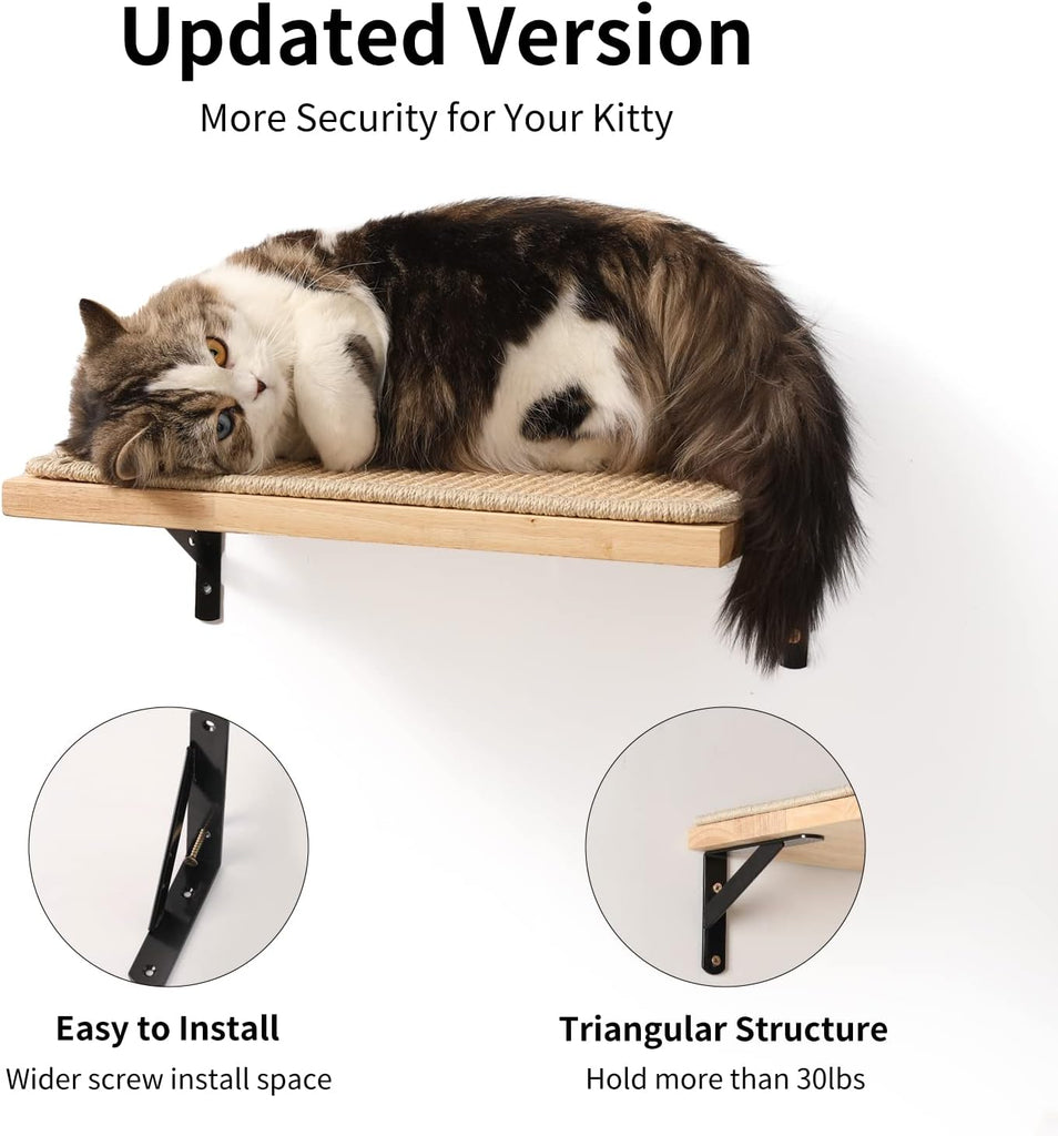 Cat Wall Shelves, 17 x 10 Inch, Sisal Mat
