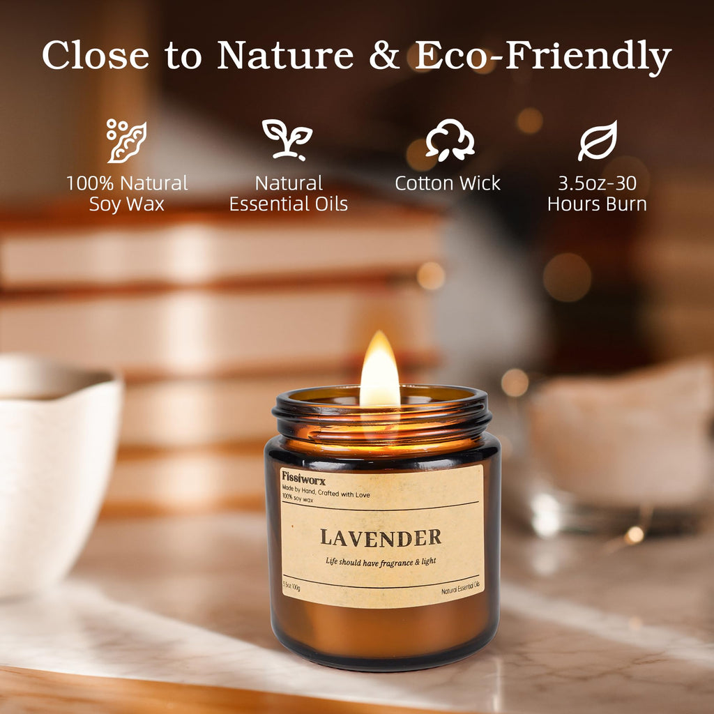 9 Pack Scented Candles Set, Vanilla, Lavender, Sage