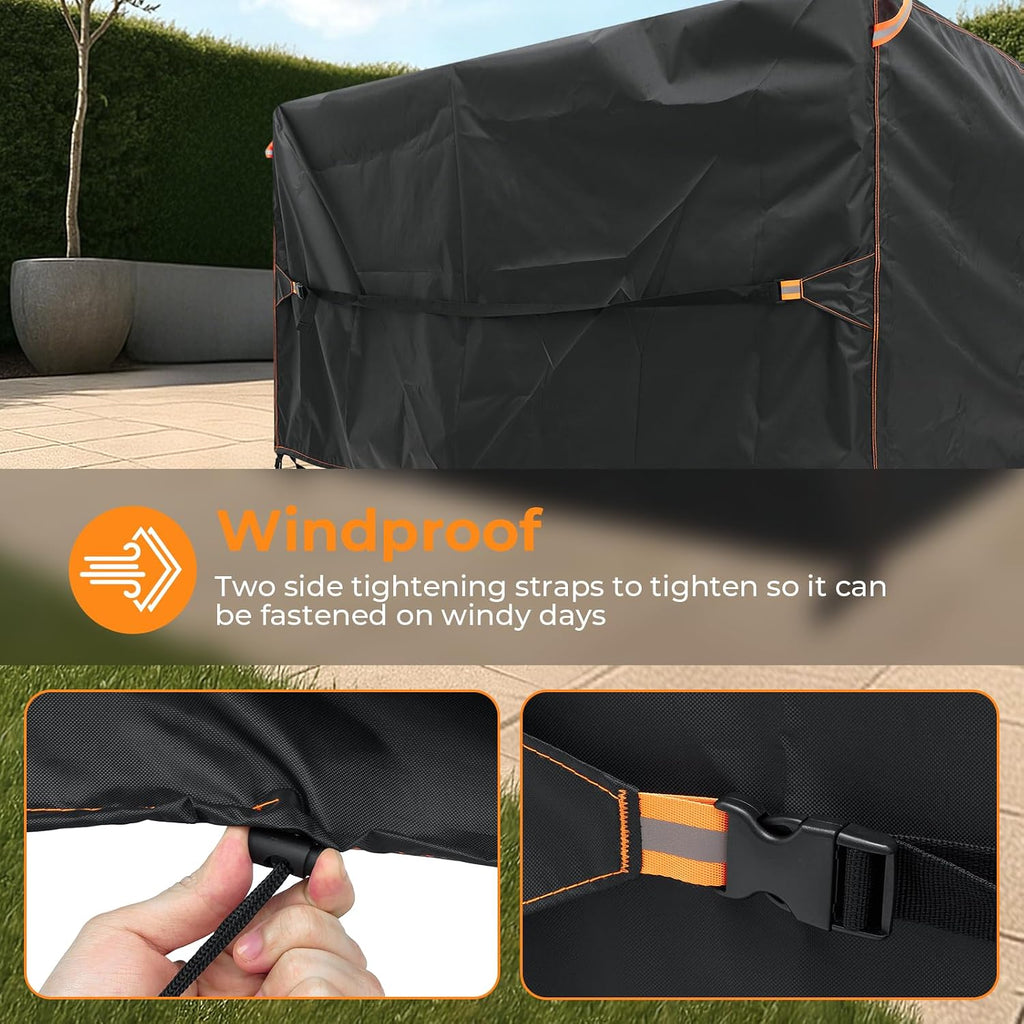 Extra Large Weatherproof Outdoor Furniture Cover, Heavy Duty Waterproof Oxford Outdoor Dining Table Tarp Patio Set