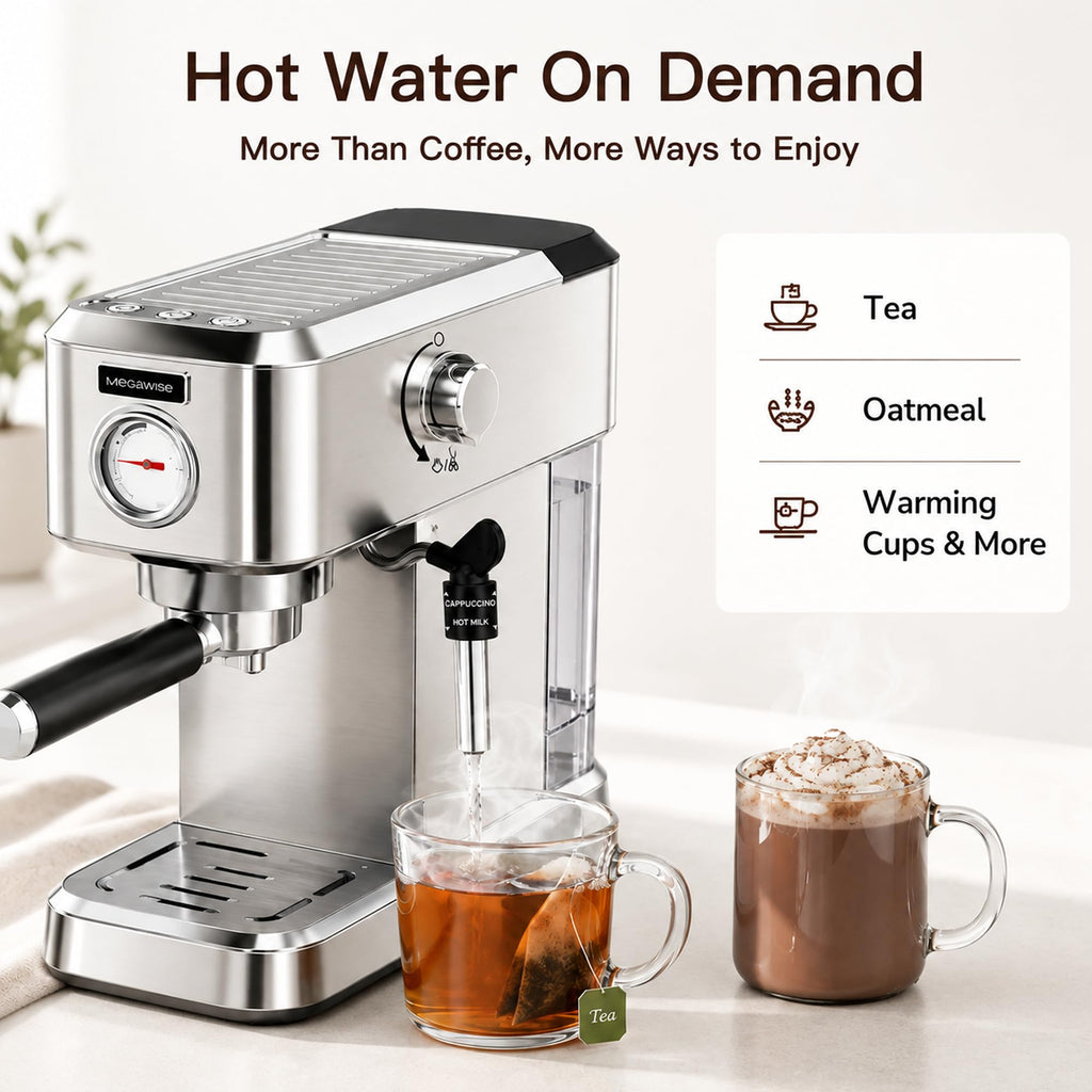 Espresso Machine, 20-Bar Pump Espresso Maker with Milk Frother