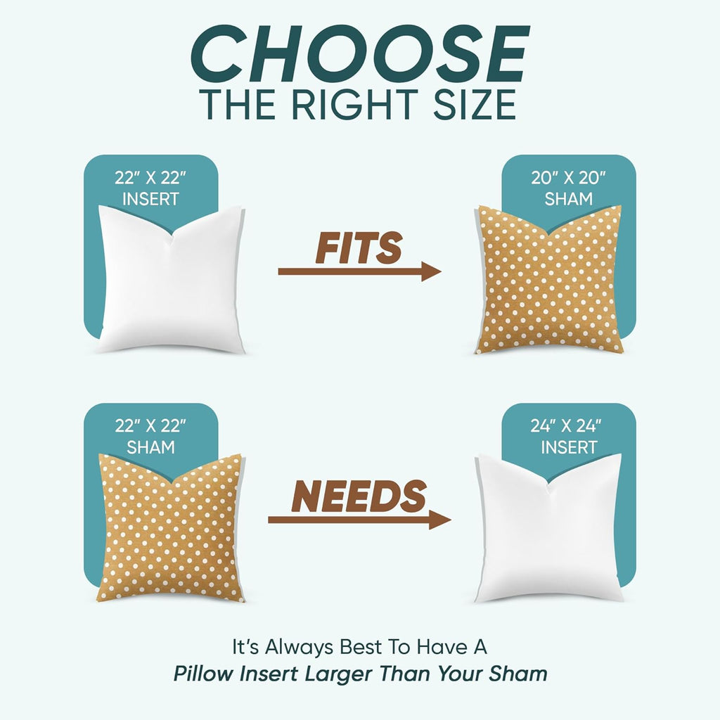 Synthetic Down Pillow Insert 22x22 in - Karate Chop Pillow