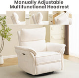 Oversized Power Recliner Chair Swivel Glider with Massage and Heat