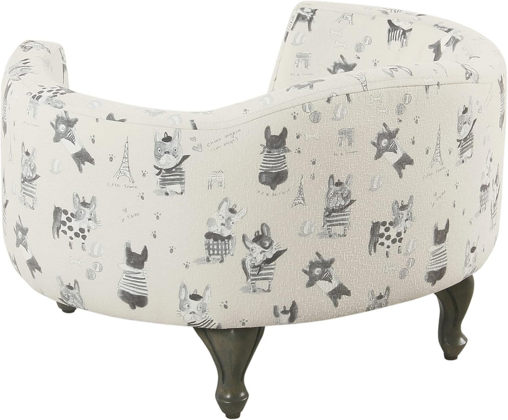 Home Decor | Upholstered Curved Pet Bed | Luxury Cat & Dog Beds & Furniture | Round Pet Bed Created with Stain