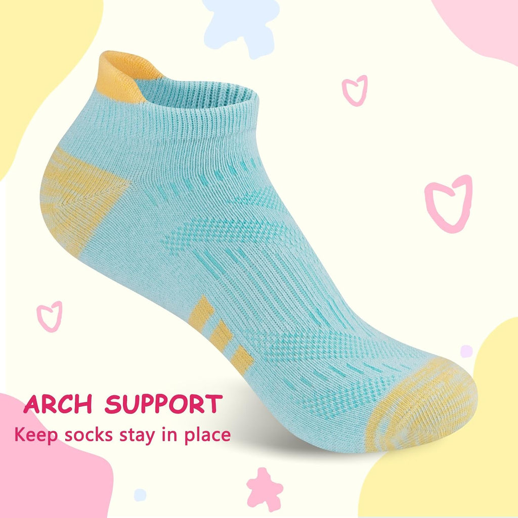 12 Pairs Girls Socks Old Athletic Ankle Socks Cotton Short Socks For Little Big Kids
