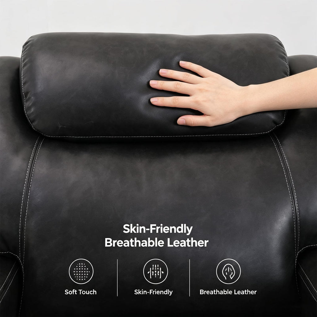 3 Piece Leather Power Reclining Sofa Set