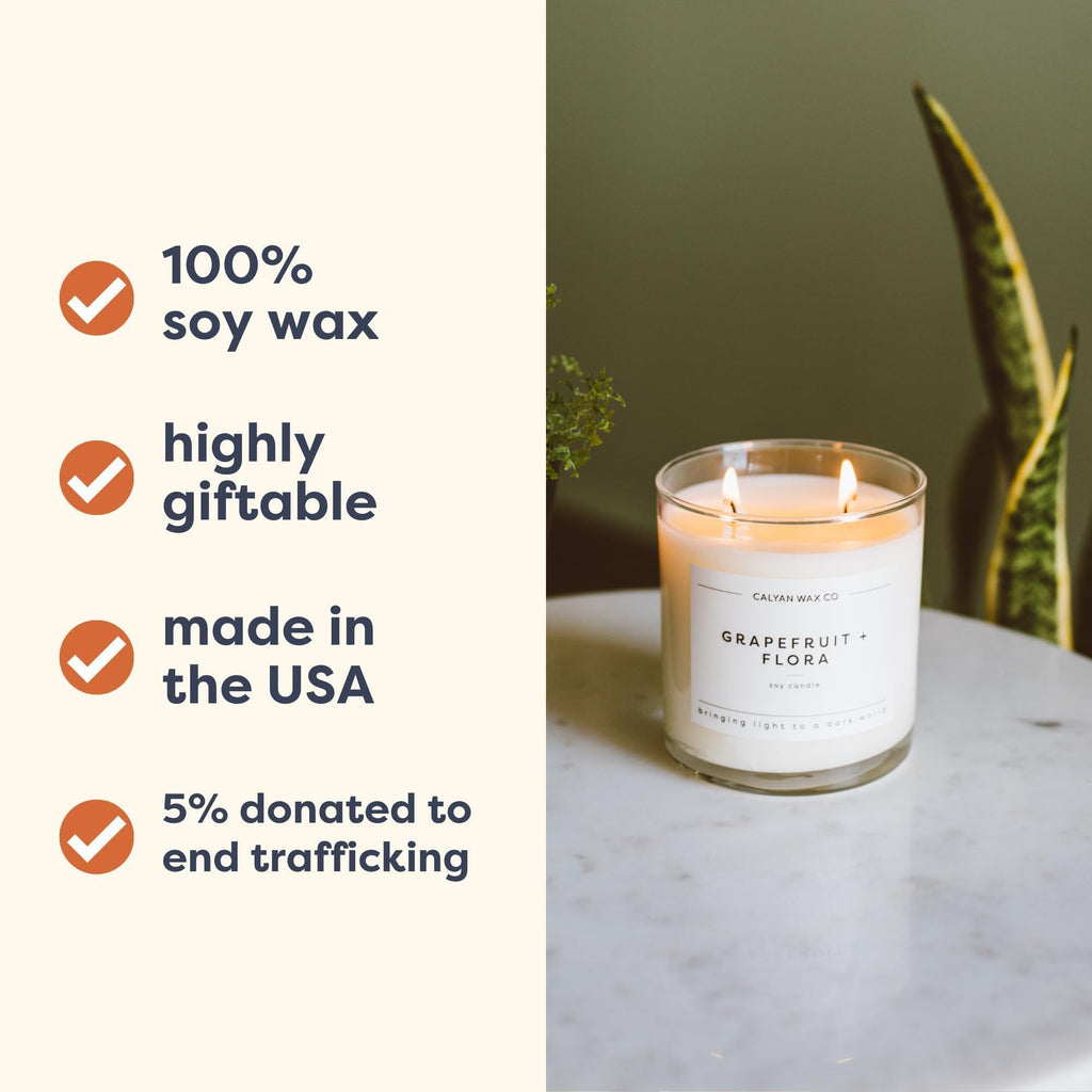 Lavender & Bergamot 2 Wick Scented Candle - 37 Hour Burn