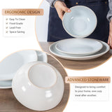 Plates and Bowls Sets for 8 - 32-Piece Stoneware Dinnerware Sets, Ceramic Dishware SetUse and Formal Dining