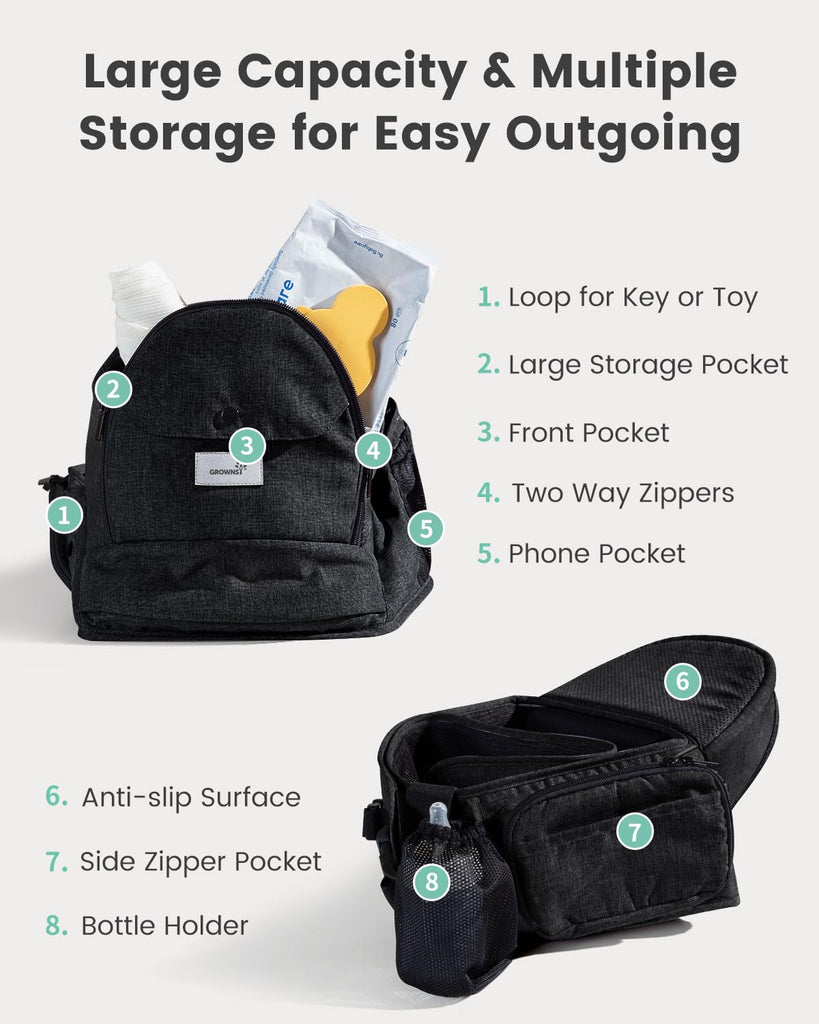 Safety-Certified Baby Hip Seat Carrier for Babies & Toddlers, Black