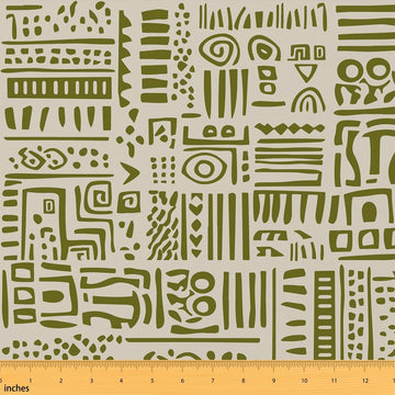 Geometric Stripes Fabric By The Yard Bohemian Aztec Upholstery Fabric Boho