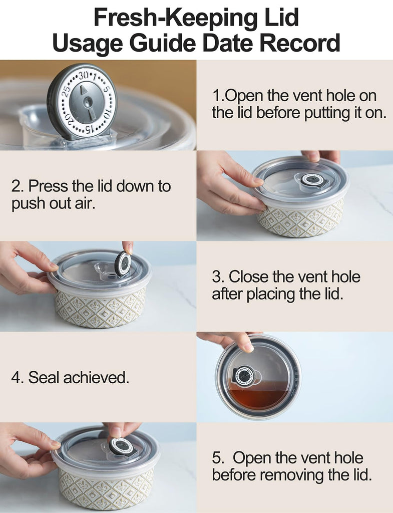 Ceramic Souffle Small Baking Dishes for Oven, 16oz Charcuterie Bowls Creme Brulee Set with Lids, Pudding Custard Cups