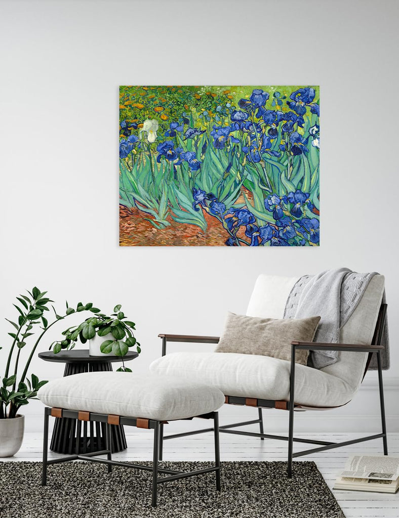 Irises in the Garden, Vincent Reproduction. Giclee Canvas Prints Wall Art Decor 30x24
