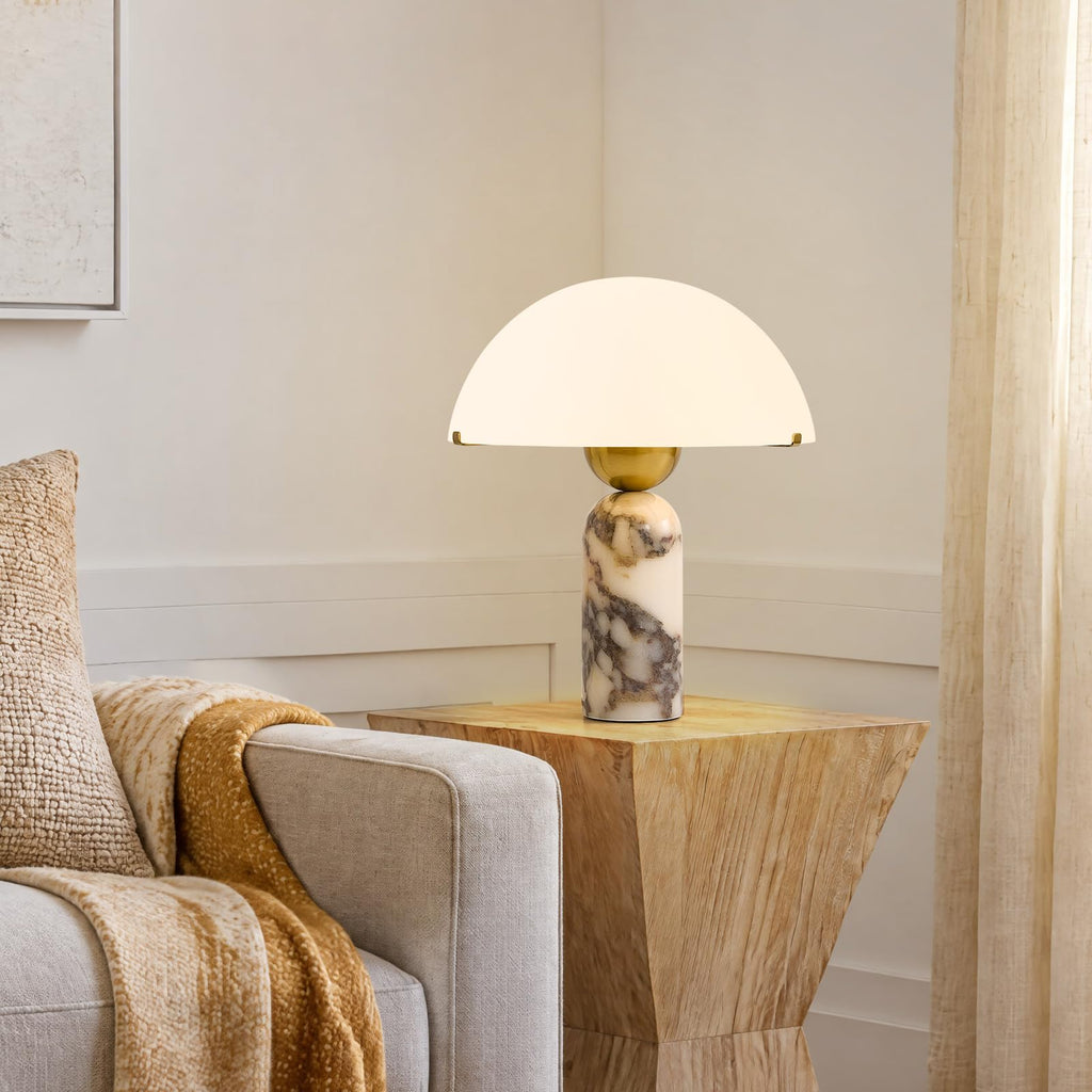 Marble Table Lamp, Modern Mushroom Lamp