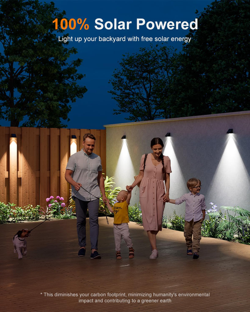 16 Pcs Bright Solar Powered Fence Sconce Outdoor Waterproof 2.56 in