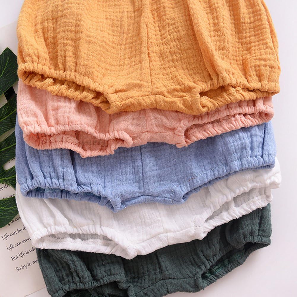 Baby Outfits Unisex Girls Boys Cotton Linen Blend Tank Tops and Bloomers
