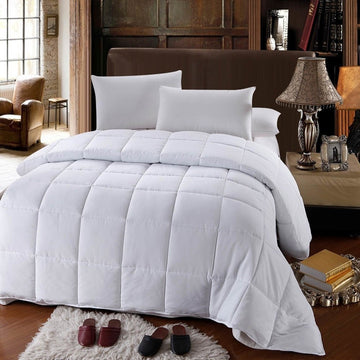 Plush Down Alternative Comforter Duvet Insert with Corner Tabs - All-Season Hypoallergenic Comforter Reversible