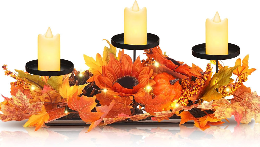 Fall Centerpiece for Table Thanksgiving Decoration Dining Decor
