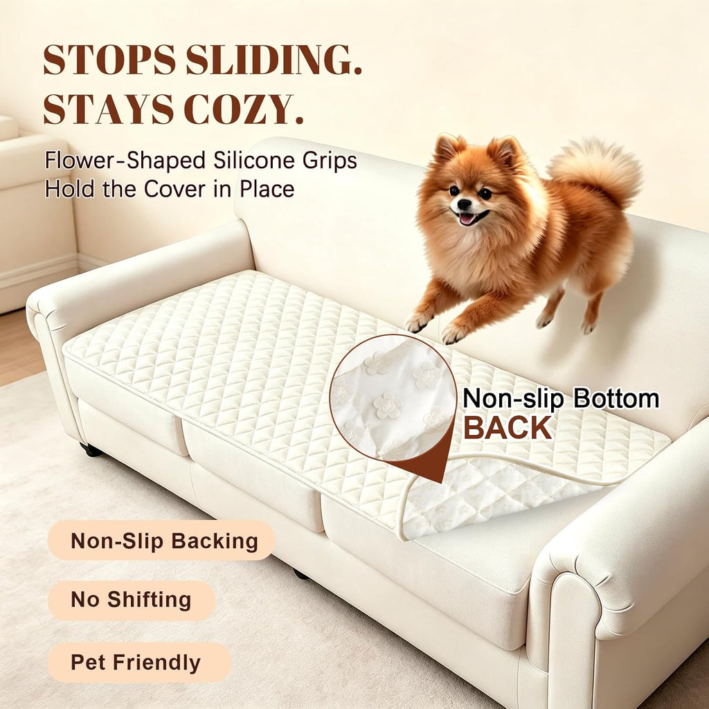 Pet Couch Covers for Sofa Waterproof Plush Dog Sofa Cover Washable